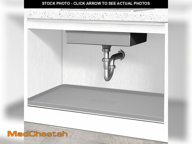 Lot 74-12443674 - Under Sink Mat for Kitchen Waterproof, 40" x 19" Silicone Under Sink Liner Kitchen &amp; Bathroom Ca...