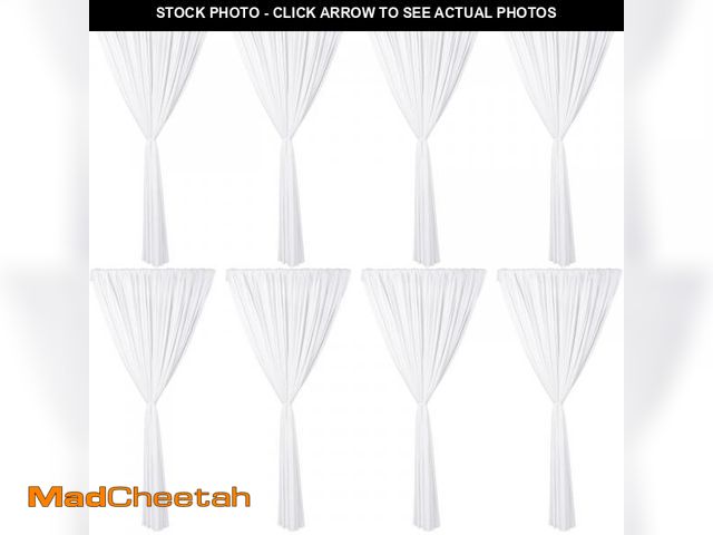 Lot 74-12243485 - SmoothNovelty 8 Pcs Tent Leg Drapes Accessories for Patio 8x6ft Wedding Draping Curtains Sticky Tab ...