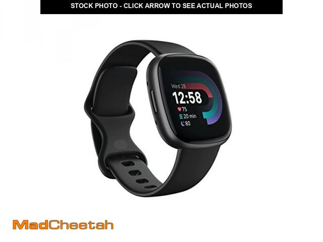 Lot 74-12326280 - (MISSING CHARGER) Fitbit Versa 4 Fitness Smartwatch with Daily Readiness, GPS, 24/7 Heart Rate, 40+ ...