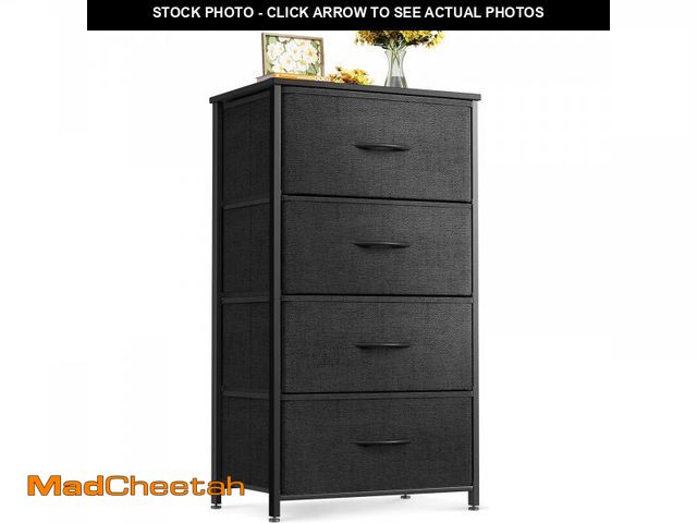 Lot 74-12119007 - ODK Dresser for Bedroom with 4 Storage Drawers, Small Dresser Chest of Fabric Drawers with Sturdy St...