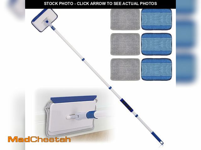 Lot 74-13573674 - Qaestfy Baseboard Cleaner Tool with Handle, Wall Floor Mop with Extendable Long Handle Duster for Cl...