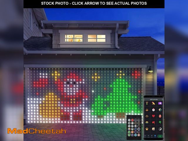 Lot 74-12970529 - CCILAND Smart 800LED Curtain Lights 20Ft x 10Ft with App Programmable, Color Changing Dynamic DIY Cu...
