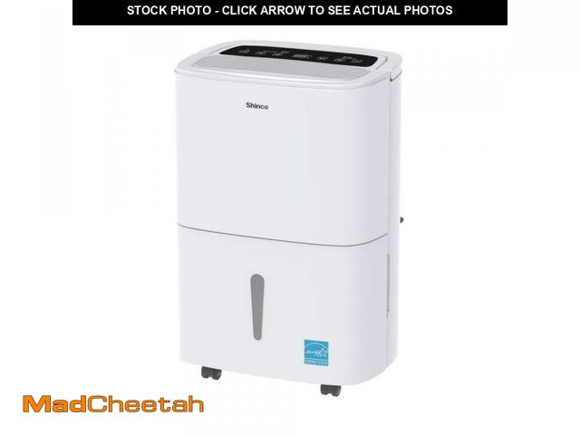 Lot 74-11826754 - Shinco 150-Pint Dehumidifier for 7,000 sq. ft. White, with Pump, Auto Defrost, Dry Clothes Mode, and...