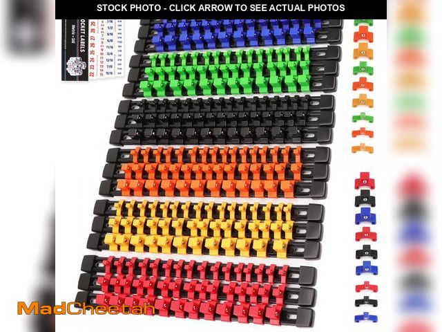 Lot 74-12313523 - SWANLAKE Socket Organizer Set 18-Piece, 1/4-Inch x 96 Clips, 3/8-Inch x 90 Clips, 1/2-Inch x 72 Clip...