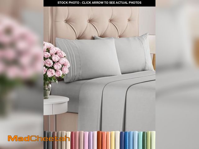 Lot 74-12312045 - Queen Size 4 Piece Sheet Set - Comfy Breathable &amp; Cooling Bed Sheets Set - Hotel Luxury Bedding ...