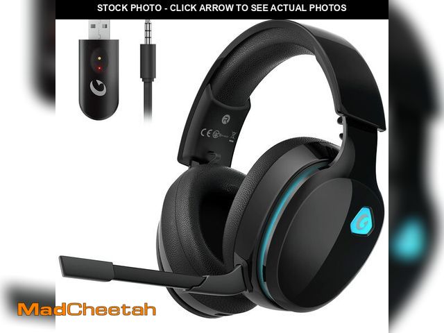 Lot 74-12701280 - Gtheos 2.4GHz Wireless Gaming Headphones for PS5, PS4 Fortnite &amp; Call of Duty/FPS Gamers, PC, Ni...