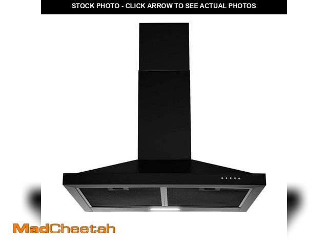 Lot 74-14243092 - SNDOAS 24 in 450 CFM Range Hood Range Hood with Energy Saving LED Light, Wall Mount Kitchen Hood, St...