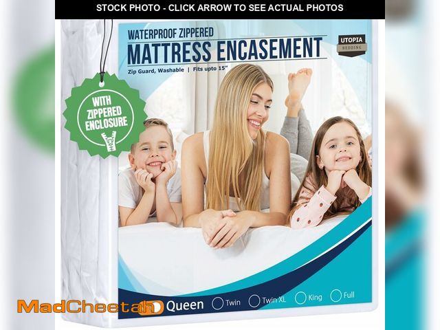 Lot 74-14273669 - Utopia Bedding Queen Mattress Protector Zippered, 100% Waterproof Bed Bug and Dust Mite Proof Mattre...