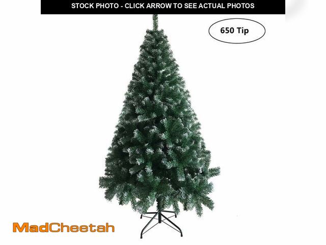 Lot 74-12800311 - 6 FT Artificial Christmas Tree, Unlit 650 Branches and Sturdy Metal Stand, Green - UNUSED