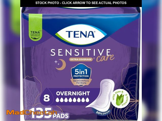 Lot 74-14068425 - TNA Sensitive Care Incontinence Pads, Bladder Control, Postpartum for Women, Overnight Absorbency, E...