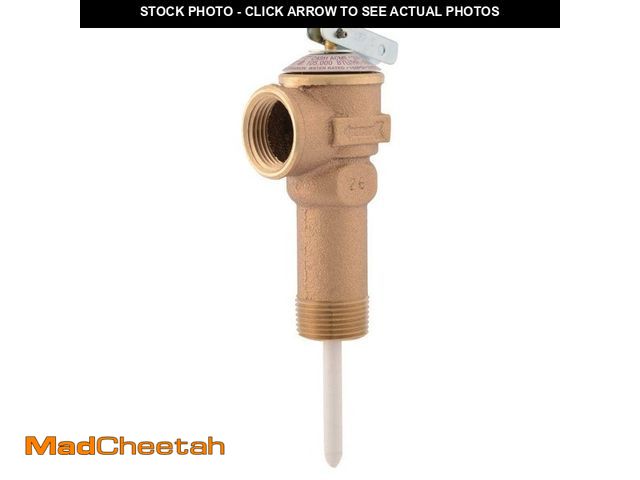 Lot 74-14222606 - Cash Acme 3/4 in. Bronze NCLX-5LX Temperature and Pressure Relief Valve with 2-1/2 in. Shank MNPT In...