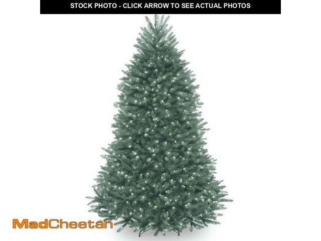 Lot 74-13016254 - 6.5' Prelit Hinged Dunhill Blue Fir Artificial Christmas Tree Clear Lights - National Tree Company -...