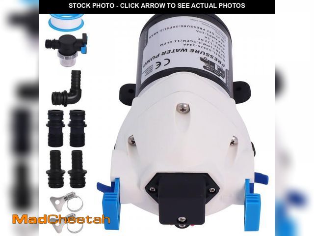 Lot 74-12443722 - Upgrade R3526144D RV Water Pump Replace R3526144A/03526144A, 3.0 GPM 50-PSI 12V DC Diaphragm Water P...