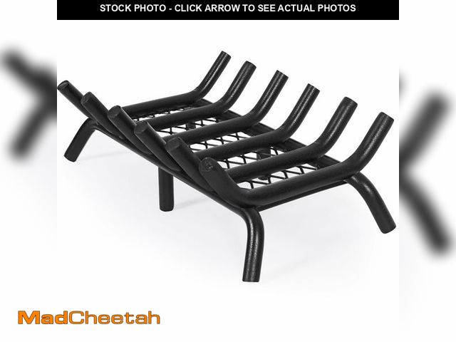 Lot 74-13563920 - Fireplace Grate 20inch with Ember Retainer | Fireplace Log Grate with Heavy Duty Solid Round Steel 3...