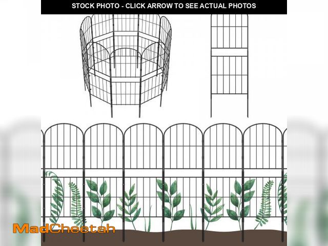 Lot 74-11554837 - OUSHENG Decorative Garden Fence Fencing 10 Pack, 36in (H) x 10.8ft (L) Rustproof Metal Wire Panel Bo...
