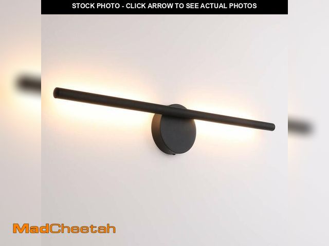 Lot 74-13820785 - (MISSING HARDWARE) Aipsun 28in Modern Black Wall Sconce Rotatable 360ÃÂ° LED Black Wall Light Fixtu...