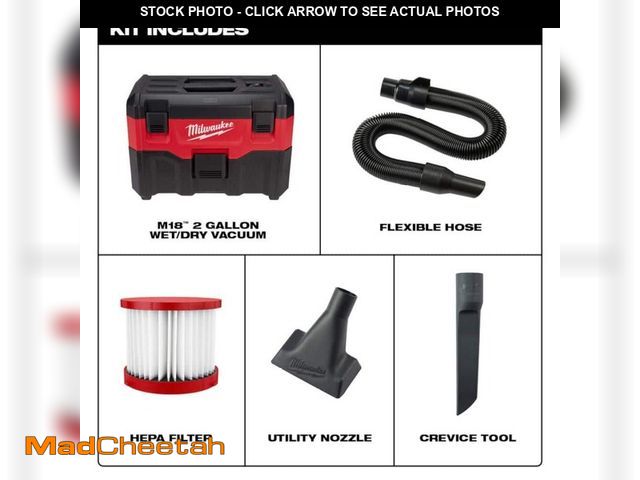 Lot 74-12791673 - (MISSING ATTACHMENTS) Milwaukee M18 18-Volt 2 Gal. Lithium-Ion Cordless Wet/Dry Vacuum (Vacuum-Only)...