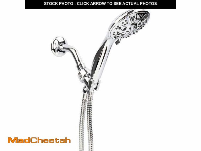 Lot 74-12688053 - Mainstays 5-Setting Hand Held Shower Head, Chrome - UNUSED