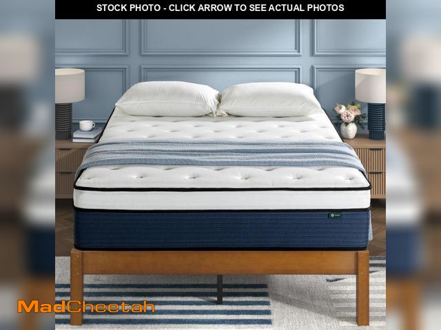 Lot 74-12133842 - ZINUS 14 Inch Cooling Comfort Support Hybrid Mattress [New Version], Queen, Fiberglass Free, Medium ...