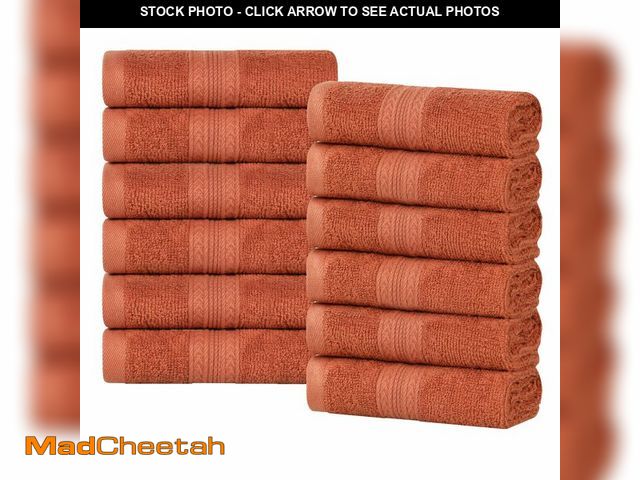 Lot 74-14065059 - Superior Eco-Friendly Cotton 12-Piece Face Towel/Washcloth Set, Small, Fast Drying Towels for Face, ...