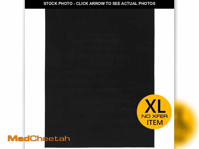Lot 74-12862884 - Mainstays 90"x118" Titan Solid Black Durable Indoor Utility Area Rug - UNUSED