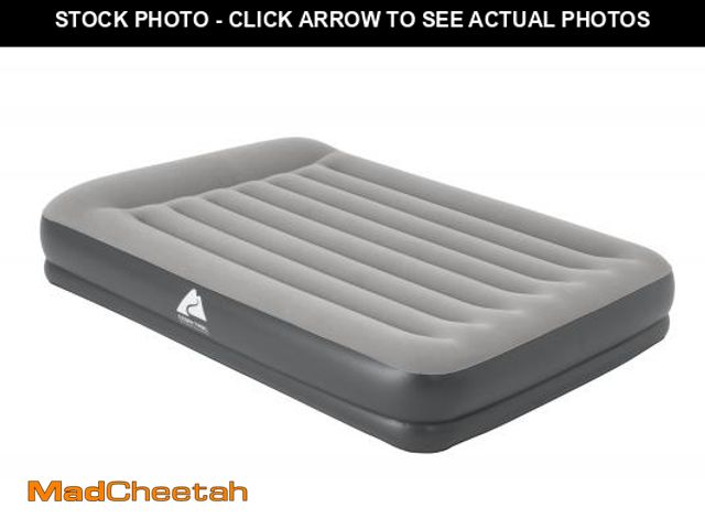 Lot 74-12537731 - Ozark Trail Tritech Air Mattress Queen 14" with In &amp; Out Pump and Antimicrobial Coating - USED