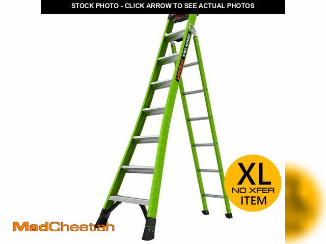 Lot 74-13789713 - (SOME DAMAGE) Little Giant Ladder Systems 13908-001 King Kombo 3-in-1 Ladder, 8 Ft, Green - USED