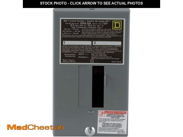 Lot 74-12830454 - Square D QO 30 Amp 2-Space 2-Circuit Indoor Main Lug Load Center(QO2L30SCP) - UNUSED