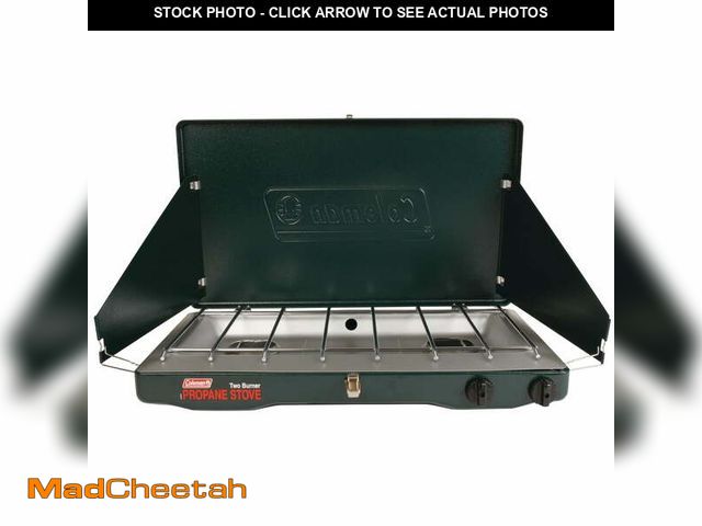 Lot 74-12688671 - Coleman Brand, Matchlight 10,000 BTU 2-Burner Propane Stove, black - UNUSED
