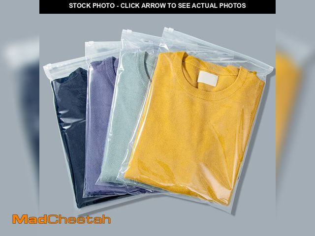 Lot 74-12706203 - Svaldo Clear Zipper Poly Bags, 50 Pcs 14x18 Inch Reclosable Plastic Bags Ziplock, with Zip Slider fo...