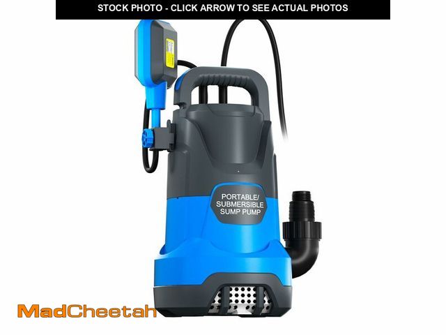 Lot 74-14212227 - PANRANO Submersible Water Automatic Sump Pump 3/4HP Clean/Dirty Water Removal Pump 3500PGH With Floa...