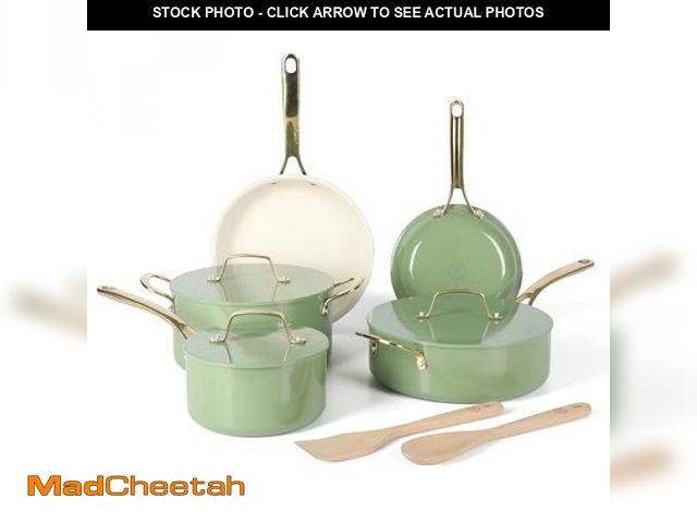 Lot 74-12371725 - Martha Stewart Galway 10-pc. Cookware Set, One Size, Green - UNUSED