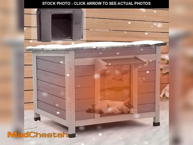 Lot 74-12667752 - Aivituvin Outdoor Insulated Cat House, Cat Shelter with Insulated Liner, Winter Cat Shelter Outdoor ...