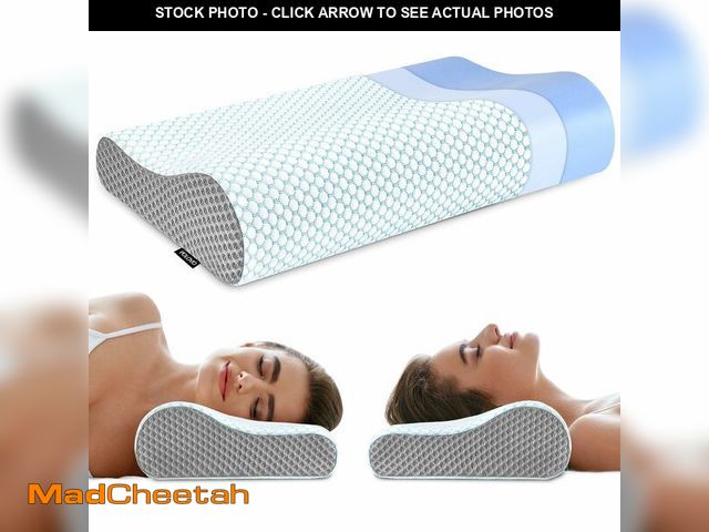 Lot 74-14211242 - Memory Foam Pillows Neck Pillow Bed Pillow for Sleeping, Ergonomic Cervical Pillow for Neck and Shou...
