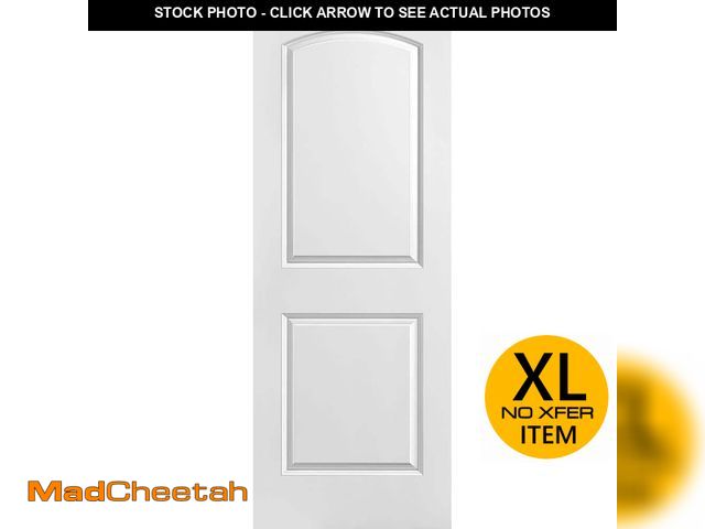 Lot 74-12649141 - Masonite 30 in. x 80 in. 2 Panel Roman Smooth Round Top Hollow Core Primed Composite Interior Door S...