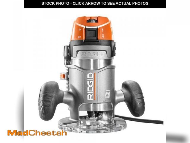 Lot 74-12390876 - RIDGID 11 Amp 2 HP 1/2 in. Corded Fixed Base Router - UNUSED