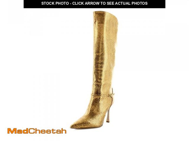 Lot 74-12149315 - Sam Edelman Women's Elia Over-the-Knee Boot Medallion Gold Snake 7 Medium - UNUSED