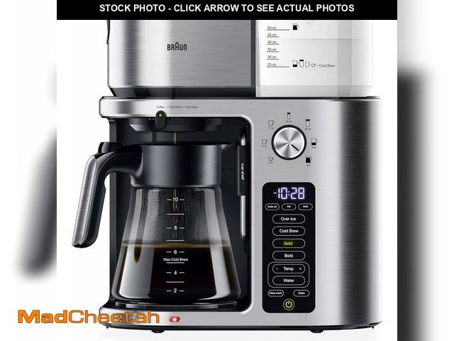 Lot 74-12266823 - Braun MultiServe Plus 10-Cup Drip Coffee Maker - Hot &amp; Cold Multi-Serve Brewer with Timer and Au...