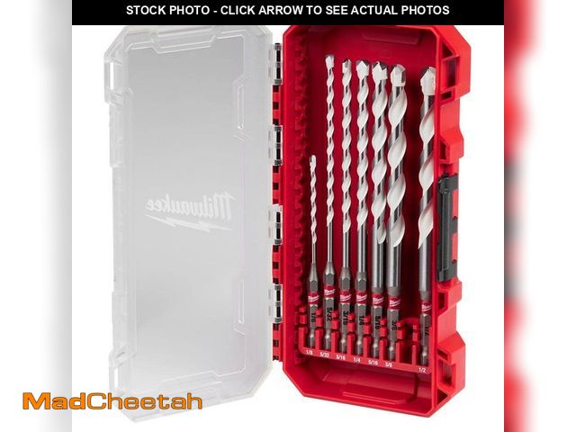 Lot 74-13779117 - Milwaukee SHOCKWAVE Carbide Multi-Material Drill Percussion Bit Set (7-Piece) - UNUSED