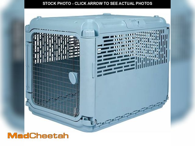 Lot 74-14068388 - Sport PET Plastic Kennels Rolling Plastic Wire Door Travel Dog Crate, Collabsible Kennel, 22.1" L x ...