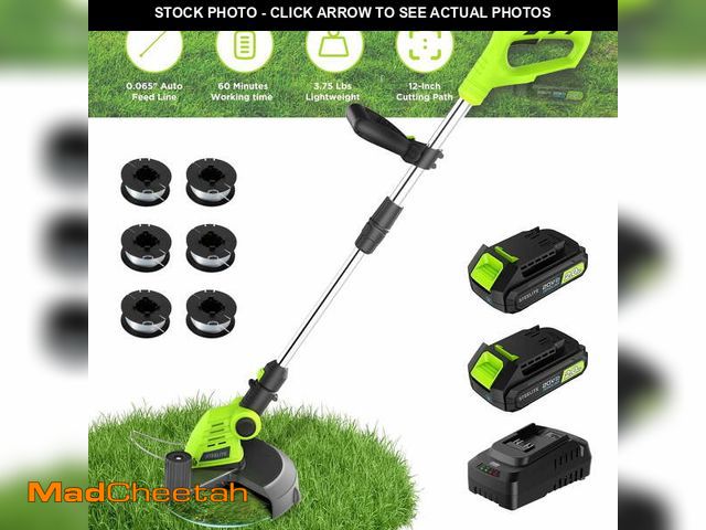 Lot 74-14604812 - Steelite 12-inch 21V Cordless String Trimmer, Battery Powered Weed Wacker &amp; Lightweight Grass Tr...
