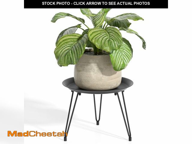 Lot 74-12978179 - SUEH DESIGN Plant Stand Indoor, Metal Plant Stand Round Plant Table Heavy Duty Plant Stool Flower Po...