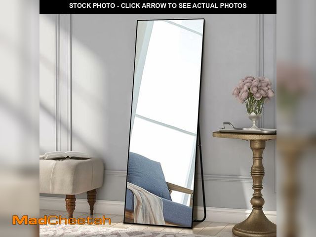 Lot 74-13074593 - NeuType Full Length Mirror, 59"x16" Full Body Mirror with Stand Floor Mirror Full Length Standing Mi...