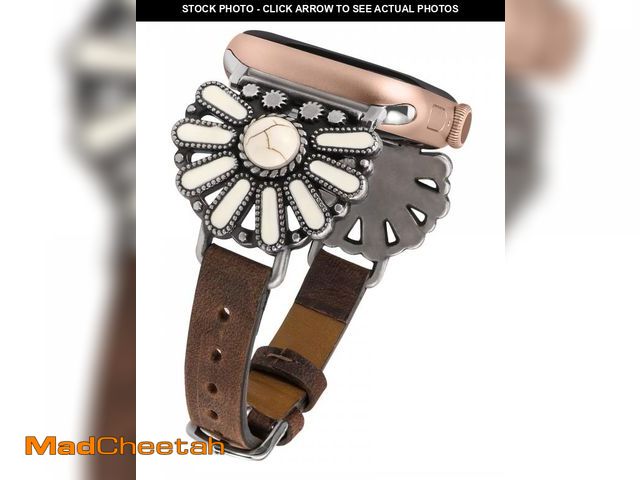 Lot 74-11860498 - W-RARA Leather Band Compatible with Apple Watch Band Women 38/40/41/42/44/45/46/49mm, Boho Western V...