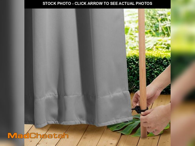 Lot 74-14270539 - NICETOWN 2 Panels Weighted Blackout Curtains with Grommet &amp; Back Tab on top and Bottom for Patio...