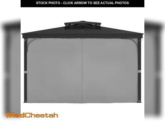 Lot 74-14291114 - SVOPES Outdoor Gazebo Privacy Curtains, Waterproof 10 ft. x 10 ft., Panel Sidewalls, 6.7 ft. Tall Un...