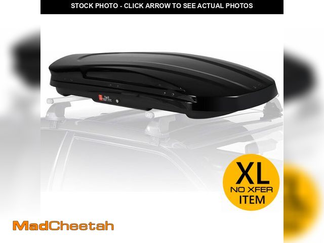 Lot 74-13075594 - 69 Inch Rooftop Cargo Box Carrier, 16.9 Cu.Ft Hard Shell Roof Rack Cargo Carrier with Security Keys,...