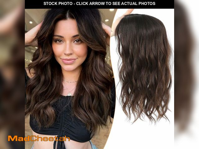 Lot 74-14270997 - PANEWAY Hair Topper 16 Inch Synthetic Wavy Hair Piece for Women, Clip in Top Hair Extensions, Natura...