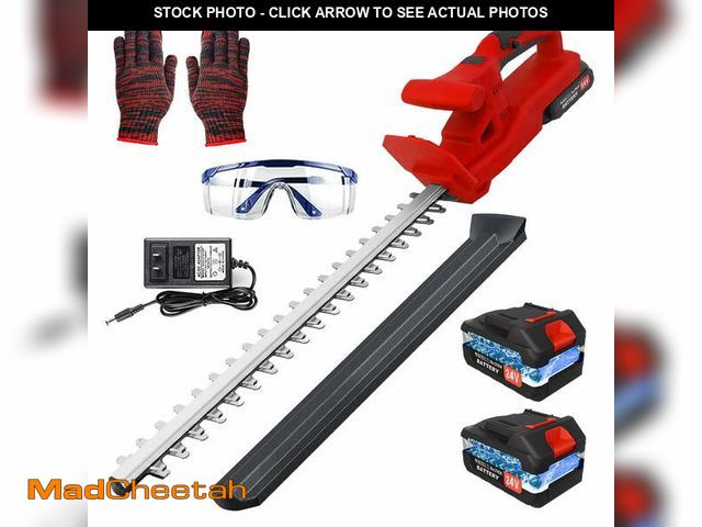 Lot 74-14322951 - 20 inch Cordless Hedge Trimmer, 24V Electric Hedge Trimmer with 2Ã2000mAh Batteries for Hedge Shrub...