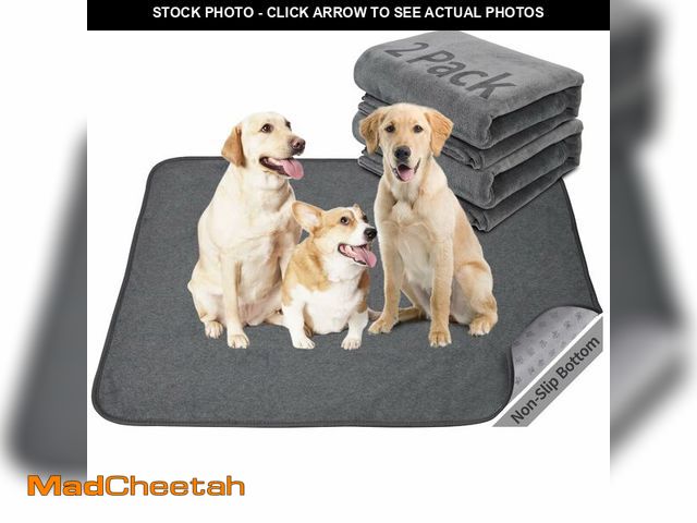 Lot 74-14054398 - Wahsalbe Puppy Pads 2 Pack, 41x41 Washable Pee Pads Whelping Pads, Absorb Dog Mats, Non-Slip Dog Tra...